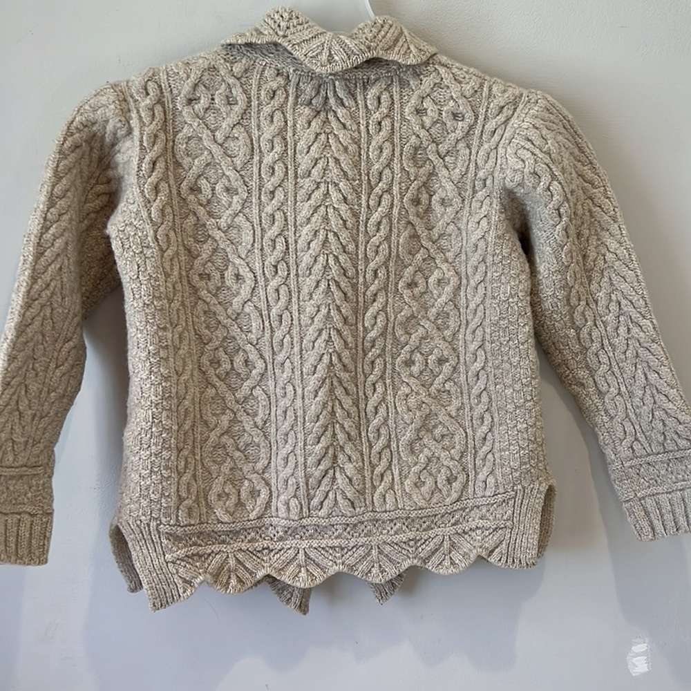 Inis Crafts 100% merino wool zippered cardigan made in Ireland size S - Picture 3 of 16